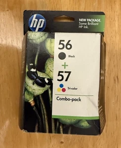 2PK Genuine HP 56 HP 57 Ink Cartridge for DeskJet Exp 2/12 NEW IN BOX - Picture 1 of 2
