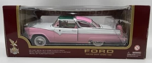 Road Legends 1:18 1955 Ford Fairlane Crown Victoria Pink & White Diecast Model - Picture 1 of 12