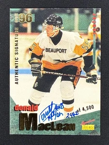 Tarjeta de hockey autografiada por Donald MacLean (Los Angeles Kings) 1995 firma novato - Imagen 1 de 2