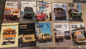 Lote de 10 folletos de ventas de camiones Berliet 1977 610 K6 GR GRH GLR semi - Imagen 1 de 4