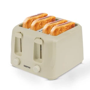 Beige 4 Slice Toaster Family Size 1400W with Variable Browning Control - Picture 1 of 7