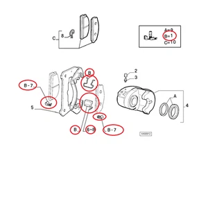 KIT REVISIONE PINZA FRENO ANTERIORE FIAT UNO - PANDA 4x4 ORIGINALE 9946186 - Imagen 1 de 1