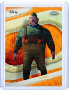 2025 Topps Chrome Disney OAKEN No. 114 Frozen Orange Wave Refractor 9/25 - Picture 1 of 2