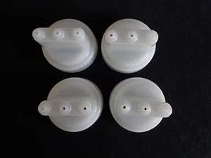 CONDIMENTO TOP lotto di 4 dispenser plastica bianca 3 fori tavolo artigianato 63TC3VF USA - Foto 1 di 4