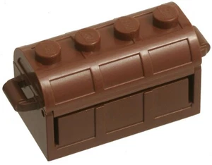 Falta Lego Ladrillo 4738a y 4739a Antiguo Marrón Contenedor Tesoro Cofre con Ranuras y - Imagen 1 de 2
