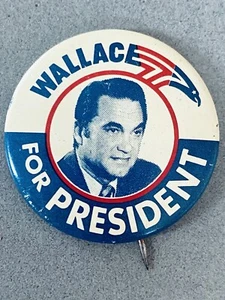 1968 George "Wallace For President" - Political Campaign Button Pin - Amerika - Bild 1 von 4