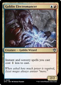GOBLIN ELECTROMANCER x4 mtg NM-M Commander Outlaws of Thunder Junction 4 Common - Picture 1 of 1