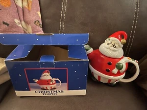 Ceramic Santa Clause Christmas Tea Pot - Picture 1 of 3