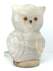 Salt Lamp In Owl Shape Decorative Home Lighting Home Decor Gift Souvenir Rare 