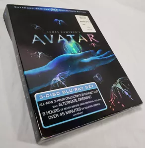 Avatar 1 Extended Blu-Ray 3-Disc Box Set NEW Collector SEALED Bluray cameron - Foto 1 di 4