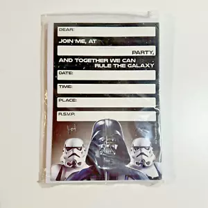 Star Wars Party Supplies Star Wars Classic Party Invitations 8 Pack New Sealed - Picture 1 of 2