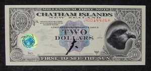 CHATHAM ISLANDS NEW ZEALAND POLYMER 2 Dollars 1999 - Picture 1 of 4