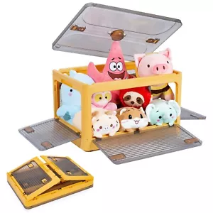 Caja de almacenamiento plegable apilable de 5 puertas con ruedas extraíbles, tamaño pequeño 20 L, amarillo - Imagen 1 de 9