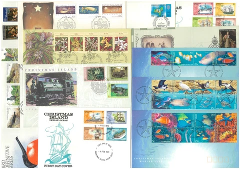 Christmas Island Selection of 50 Different First Day Covers Cover