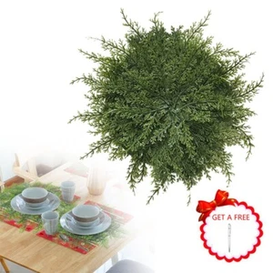 Faux Cedar Placemats Faux Cedar Greenery Placemats Round Cedar Party Placemats - Picture 1 of 12