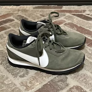 Nike O X AO3166-300 Green White Swoosh Suede Shoes Women’s Sneakers Size 9 - Picture 1 of 12