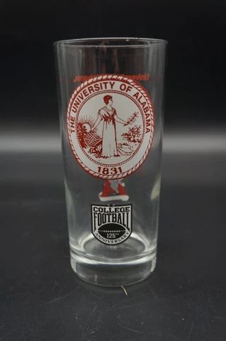 Vtg Alabama Crimson Tide Drinking Glass Cup Tumbler National Champions 1992 Cover