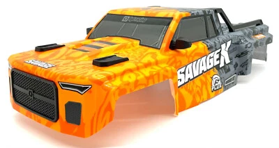 Savage X FLUX V2 BODY Shell Orange/Grey (Cover 160105 Painted) HPI 160101 - Image 1 of 4