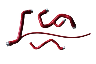 Red Silicone Hoses For Mercedes Benz W204 C63 AMG 2008-2014 W/Aluminum Joints - Image 1 of 4