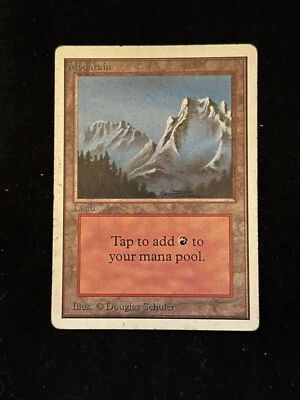 Mountain B (Snowy) Unlimited 1993 Magic the Gathering MTG Moderately Played - Image 1 of 2