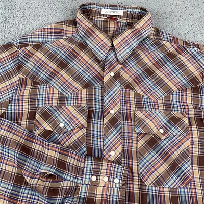 VTG Sundance Shirt Mens Large Pearl Snap Western Rodeo Cowboy Lightweight USA - Image 1 of 4