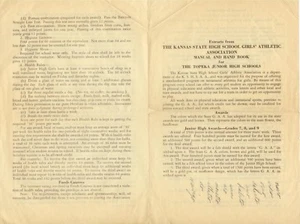 c1920s Topeka Kansas Junior High School Girls' Athletic Assc point award system - Picture 1 of 2