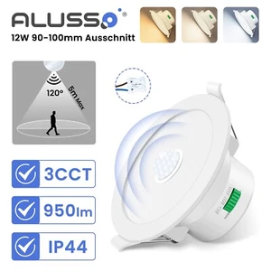12W LED Einbaustrahler Bewegungsmelder Deckenleuchte PIR Sensor Downlight Lampe - Bild 1 von 17