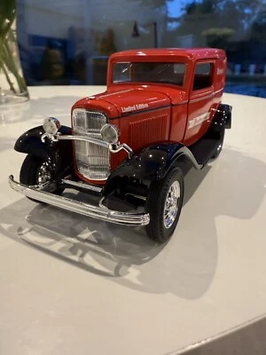 Vintage 1/24 Speccast  1932 Ford Van Red Budweiser Beer Very Rare Die Cast Model - Image 1 of 4