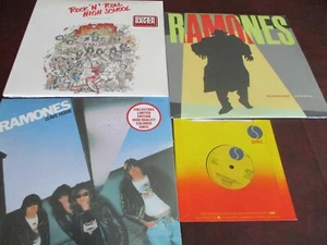 RAMONES LEAVE HOME COLORED VINYL + ROCK ROLL HIGH SCHOOL + PLEASANT DREAMS + 45 - Picture 1 of 1