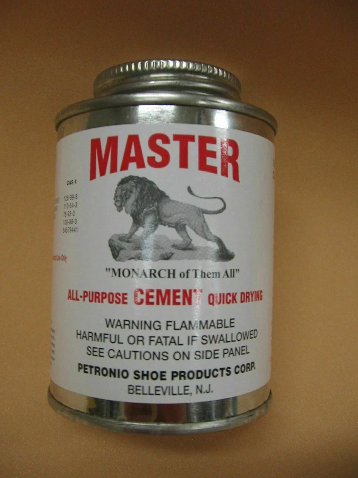 Master All Purpose Cement 8 oz Brush in Can - Contact Cement- Shoe Repair Glue - Image 1 of 1