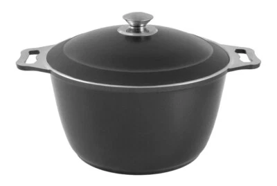 Aluguß Koch-Topf Kazan Kasan 6 L Liter Deko Beschichtung Schwarz Asia Wok Kessel - Bild 1 von 2