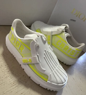 NIB $1190 Christian Dior Women ID Logo Sneakers Open Yellow 10 US/40 Eu Italy - Image 1 of 4