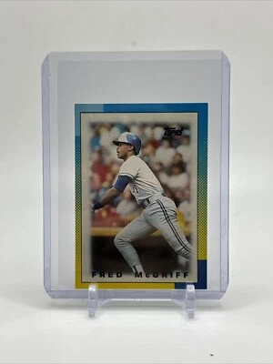 1990 Topps League Leaders Minis #43 Fred McGriff - Image 1 of 2