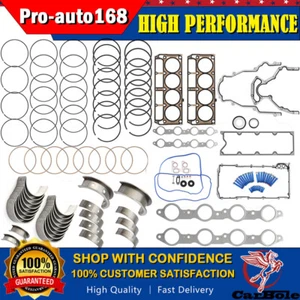 Engine Rebuild Re-Ring Kit Gasket Bolt For Chevy GMC Gen III 4.8L 5.3L 12558178 - Bild 1 von 15