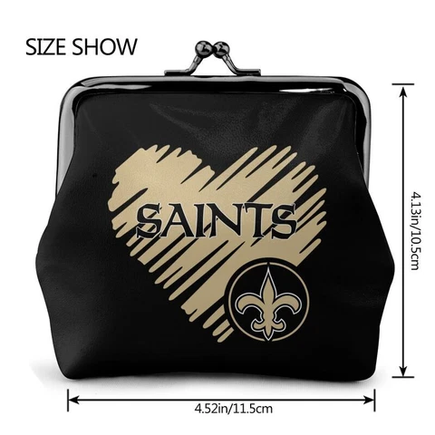 New Orleans Saints Leather Coin Purse Change Purse Love Style Ladies Wallet Cover