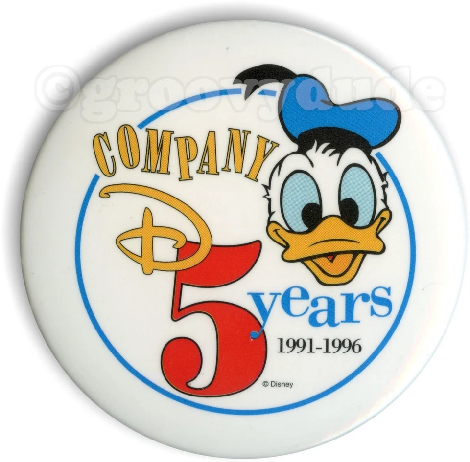 Disney Cast 1996 Company D - 5 Years Donald Duck - Castmember Pin Pinback Button - Image 1 of 1