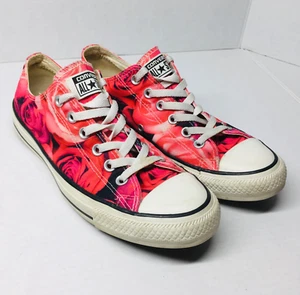 Converse All Star Scarpe Sneakers Nero Rosso e Rosa Rosa Rosa Donna Tg 9 Uomo Tg 7 - Foto 1 di 15