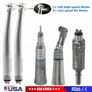 Dental LED E-generator High Speed Turbine Handpiece /Low Speed Kit 2/4 Hole - Picture 1 of 34