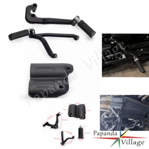 Rear Passenger Foot Pegs Support Kit W/Heat Shield Cover For Sportster RH1250S - Picture 1 of 9