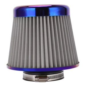 Ι 76mm Clamp On Air Filter Color Plating High Flow Washable Round Tapered Air - Picture 1 of 12