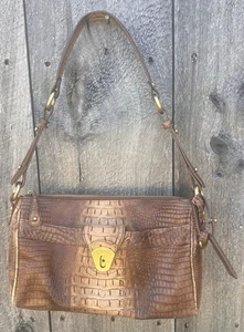 Brahmin Purse Melbourne Shoulder Bag Pecan for Parts or Repair Vintage - Picture 1 of 24