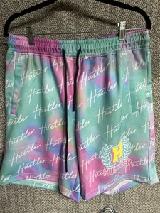 Pantalones Cortos de Baloncesto Hustler X Reason Tie Dye Talla Grande Nuevos con Etiquetas Deletrear Escritura Raro - Imagen 1 de 4