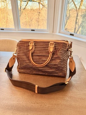 Bolsa de ombro Louis Vuitton Speedy 30 listras colorblock Boston monograma feminina - Imagem 1 de 4