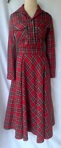 ASTRAEA..RED & GREEN..MAXI / LONG..FIT & FLARE..PLAID..CHRISTMAS..DRESS..NWT..S - Picture 1 of 5