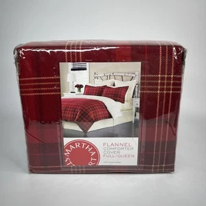 Martha Stewart Flannel Comforter Cover Full /queen Red Brand New Cotton - Picture 1 of 6