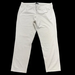Eileen Fisher Damenhose Petite Large elfenbeinfarben Pull-On Stretch gerade hergestellt in den USA - Bild 1 von 7
