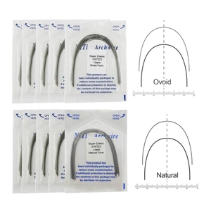 100 Stck. Dental Kieferorthopädischer Bogen Draht Superelastisch NiTi Ovoid Natürlich Rechteckig - Bild 1 von 29