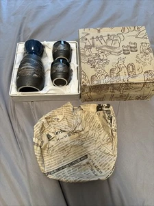 Kiyomizu-dera Sake Set Blue - Picture 1 of 4