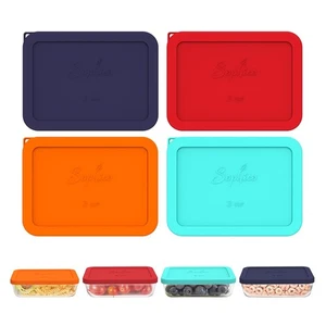 3 Cup Rectangle Silicone Storage Cover Lids Replacement for Pyrex 7210-PC Gla... - Picture 1 of 7