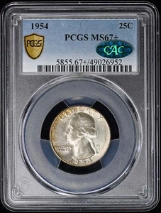 1954 25C Washington Quarter PCGS MS67+ (CAC) - Picture 1 of 4